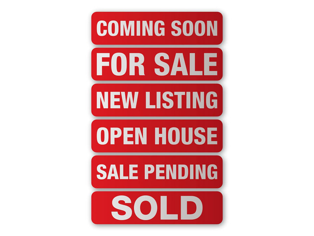 Red Real Estate Sign Riders Set of 6 Aluminum Metal Signs With Different Messages for Real Estate 6x24 inch