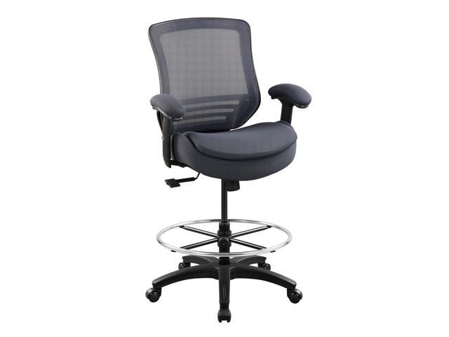 400lbs Office Drafting Chair Wide Dual Seat Cushion Height Adjustable Armrest for High Standing Desk with Lumbar Support and Enlarged Adjustable.