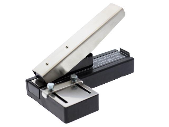Heavy Duty Stapler Style ID Badge Slot Hole Punch (Rectangle) - with Adjustable Guides and Non-Skid Base for PVC & Plastic and Laminated Paper...