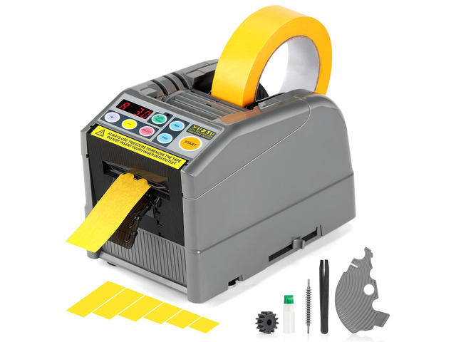 Upgraded Ribbon Cutting Machine, Automatic Tape Dispenser, 6-60 mm Width, 5-999 mm Length, Ideal for Business & Home