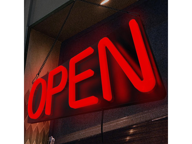 Open Signs for Business,Neon Open Sign Led,20x7 inch with Remote Control,Bright Light Up Sign,Window Door Wall Mounted Bar Coffee Salon...