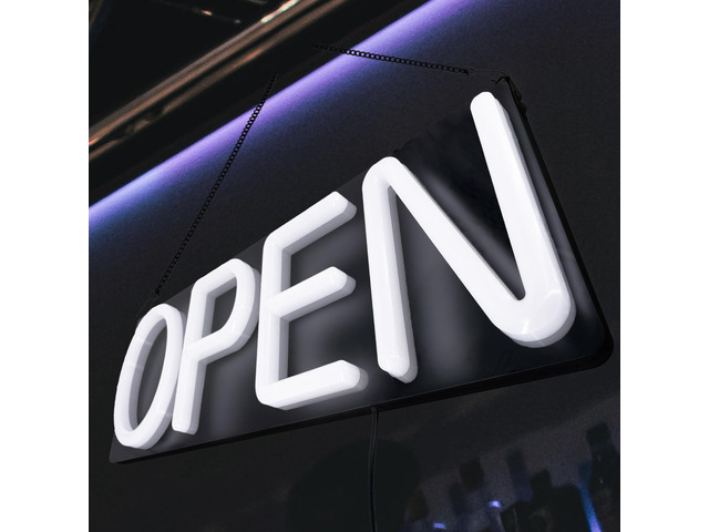 Open Signs for Business,Neon Open Sign Led,20x7 inch with Remote Control,Bright Light Up Sign,Window Door Wall Mounted Bar Coffee Salon...