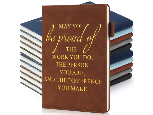 20 Pcs Team Appreciation Gifts Bulk A5 Leather Notebooks, Classic Motivational Notebooks Bulk, Thank You Gifts for Coworkers Volunteers Teachers,...