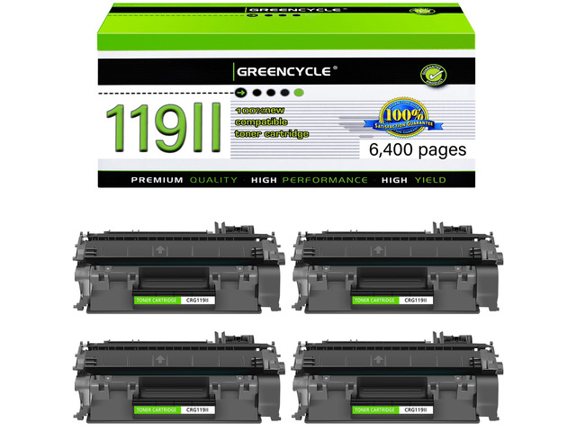 119II Black Toner Cartridge Compatible for Canon ImageClass MF6160dw 4 Pack Compatible for Canon 119 119II CRG119II 3480B001 ImageClass MF6160dw...