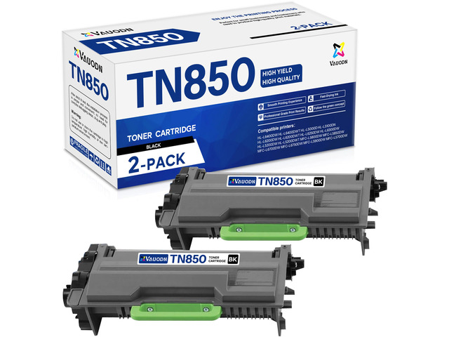 TN850 Toner 2BK High Yield Compatible Replacement for Brother TN-850 TN 850 HL-L6200DW HL-L5200DW MFC-L5850DW MFC-L5700DW MFC-L5900DW MFC-L6900DW...