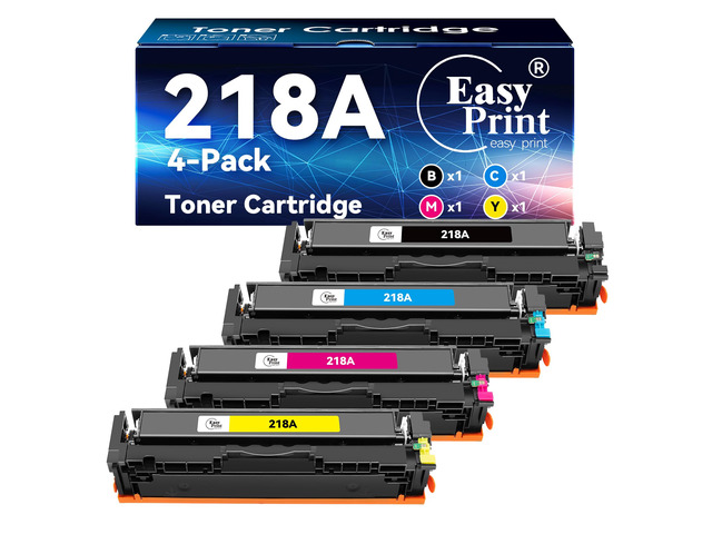 Compatible 218A Toner 3301sdw Replacement for HP 218A Toner Cartridges 4 Pack 218X Use with Color LaserJet Pro 3201dw MFP 3301fdw 3301cdw 3301sdw...