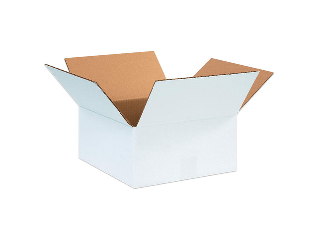 12126W Corrugated Cardboard 12' L x 12' W x 6' H, White, For Shipping, Packing and Moving (Pack of 25)