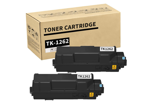 TK-1262 Black Toner Cartridge 2 Pack TK1262 Compatible with Kyocera TK-1262 1T0C150US0 Toner for Ecosys PA4000 MA4000 Series Printer Cartridge