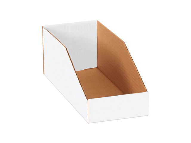 Corrugated Cardboard Storage Bins Holder 5' x 12' x 4.5' (50 Pack), Open Top Durable and Ideal for Organizing Parts Bin Work Areas Packing Moving...