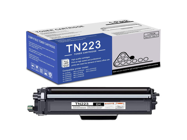 1 Pack TN223 Black Toner Cartridge High Yield Compatible TN223 Replacement for Brother MFC-L3770CDW L3710CW L3750CDW HL-3210CW 3270CDW 3290CDW...