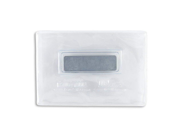Clear Vinyl Magnetic Badge Holder - Vertical or Horizontal, Credit Card Sized, (3x2 inch) - 25 Pack