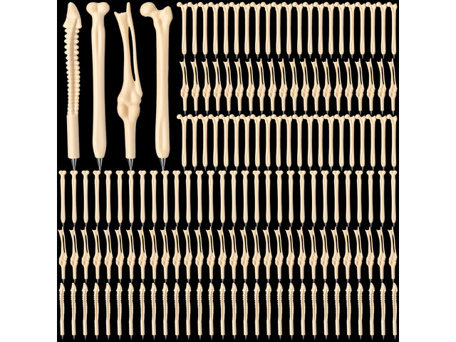 200 Pieces Black Ink Bone Shape Ballpoint Pens Doctor Nurse Gifts Funny Novelty Bone Ballpoint Pens, Men Doctor Nurse Medical Party Crazy Student...