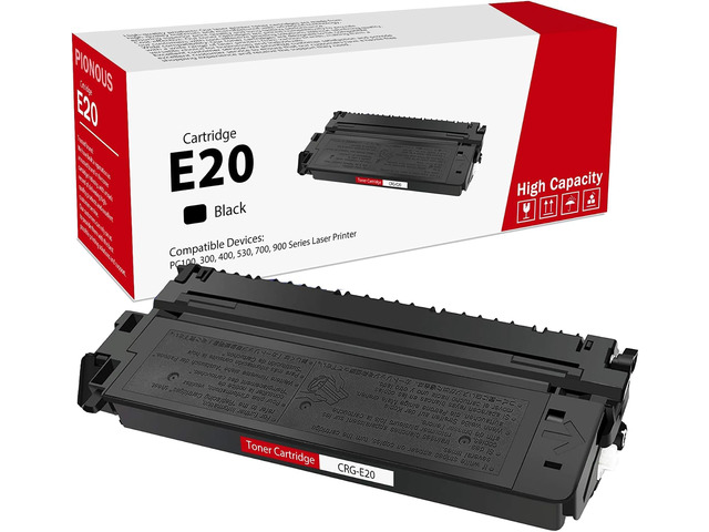 E20 High-Yield Black Toner Cartridge 1-Pack Replacement for Canon E40 E30 E16 E31 (1492A002), Compatible with PC100 PC300 PC400 PC530 PC700 PC900...