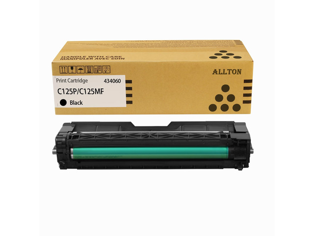 C125 P & C125MF 434060 Black Toner Cartridge Compatible Ricoh C125P Black Toner Cartridge Replacement for Ricoh C125 P & C125MF Printer(1-Pack)