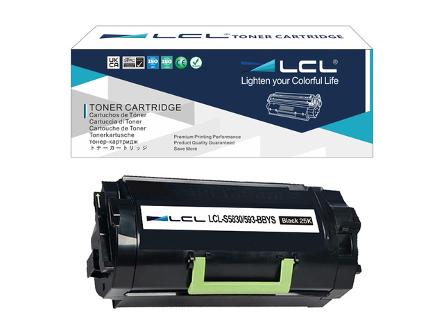S5830dn S5830 Toner Cartridge Replacement for Dell 593-BBYT 593-BBYS 593-BBYR X68Y8 8XTXR 2JX96 25000 Pages for Dell S5830dn S5830 Printers (1-Pack...