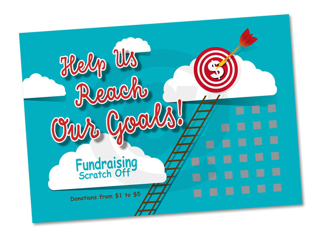 Help Us Reach Our Goals Fundraising Scratch Off Cards (20 Cards)- Raise $2,000. You Keep All The Profit!