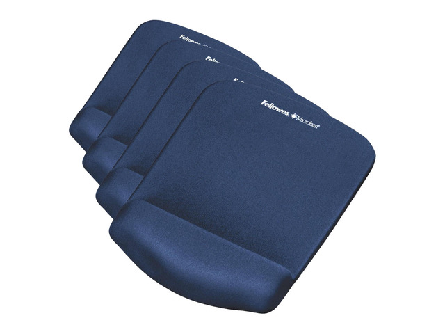 PlushTouch Foam Mouse Pad Wrist Support with MICROBAN - Blue (9287301) (Pack of 4)