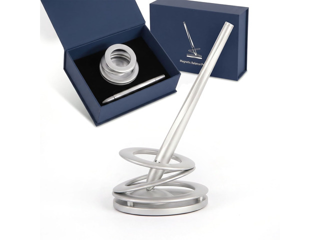 Magnetic Floating Rollerball Pen, Magnetic Cap, Aluminum Alloy, Premium Futuristic Design, Desk Art, Premium Gift