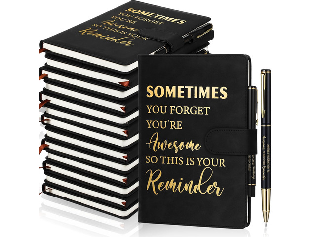 28 Pcs A5 Leather Journal Notebook with Pen Employee Gifts,Novel Bulk Appreciation Gifts for Team Staff Teacher Volunteer, Thank You Presents for...