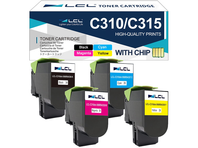 C310 C315 High-Yield Toner Cartridge for Xerox C310 C315 Toner,4-Pack 006R04356 006R04357 006R04358 006R04359 Toner Compatible for Xerox C310...