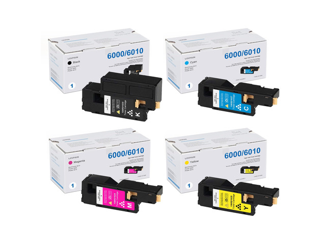 Phaser 6000 / 6010 Toner Cartridges (4Pack, BK/C/M/Y) - Lovn Compatible 106R01630 106R01627 106R01628 106R01629 Toner Cartridge Replacement for...