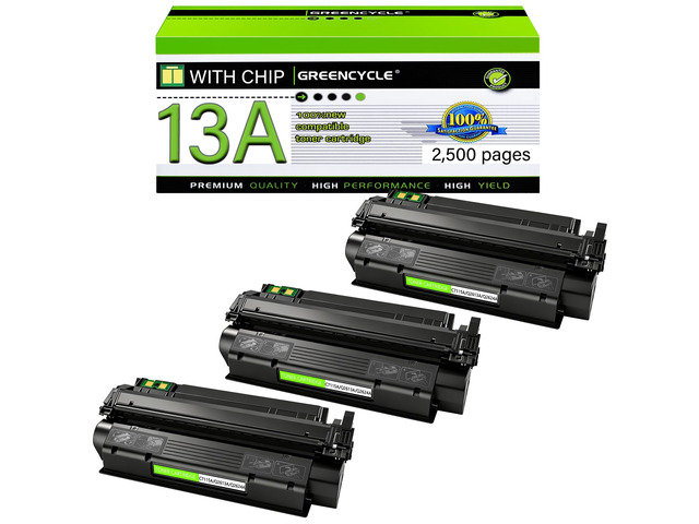 13A Toner Cartridge Compatible for HP 13A Q2613A C7115A 1300 1300n 3 Pack 15A C7115X Q2613X q2624A Black Works with Laser Jet 1300 1300n 1300xi...