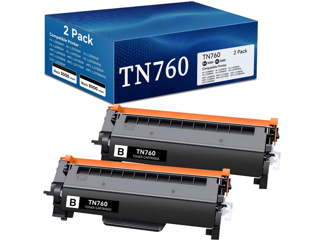 TN760 Toner Cartridge Replacement for Brother TN760 Tn 760 TN730 TN-730/TN-760 TN770 High Yield Black Toner Cartridge Use with MFC-L2710DW...