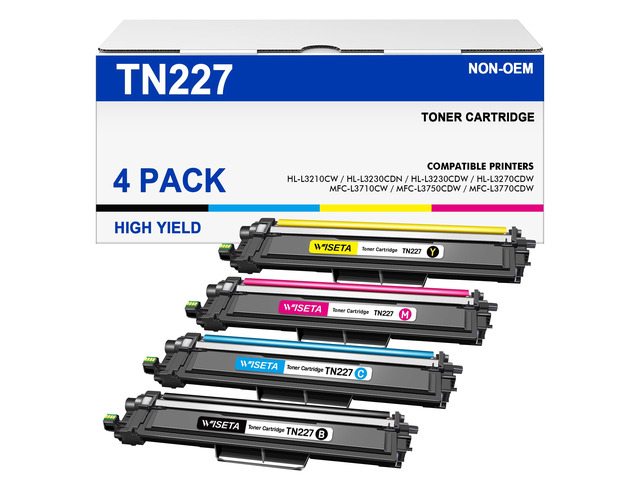 TN227 Toner Cartridge Replacement Compatible for Brother TN227 TN-227 TN223 TN 227 TN 223 TN227 High Yield Toner Cartridge 4 Pack for HL-L3290CDW...