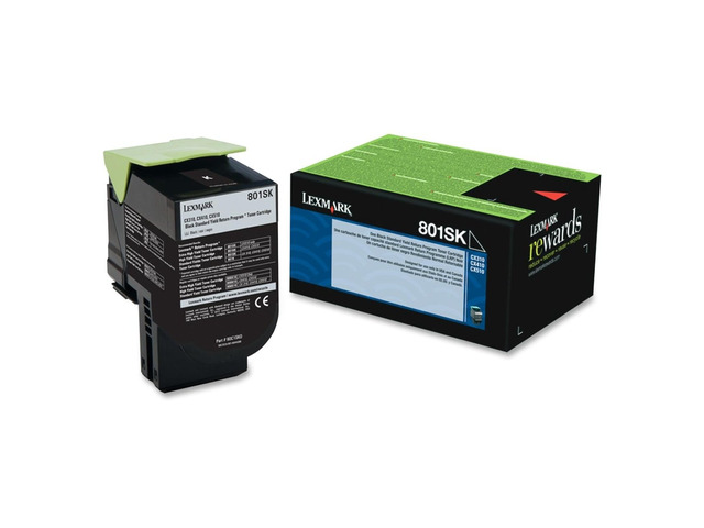 80C1SK0 801SK - Black - Original - Toner Cartridge LCCP, LRP CX310dn, CX310n, CX410de, CX410dte, CX410e, CX510de, CX510dhe, CX510dthe