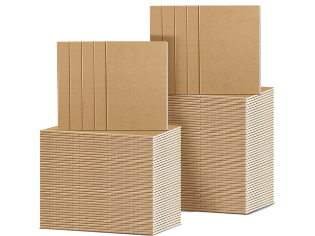 150 Pack A5 Kraft Notebooks 60 Pages Soft Cover Composition Notebooks Bulk Ruled Lined Travel Journals for Travelers, Home, Office Supplies, 5.8 x...
