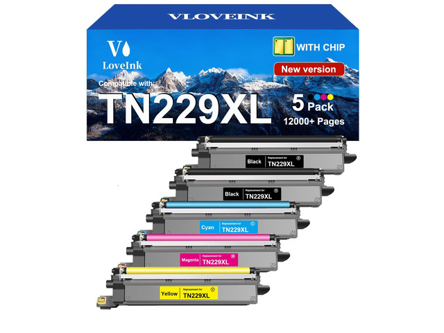 VLVLLNK Replacement for TN229XL Compatible for Brother TN229XL TN229 Toner Work with Brother MFC-L3780CDW HL-L3280CDW MFC-L3720CDW MFC-L3765CDW...