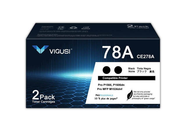 78A Black Toner Cartridge High Yield 2-Pack Replacement for HP 78A CE278A Compatible with P1606dn P1606 P1600 M1536dnf P1606 P1566 MFP Printer, 78A...