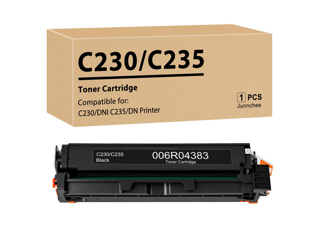 C230/C235 Black Toner Cartridge High-Yield 006R04383 006R04391 Ink, 1-Pack Replacement for Xerox C230 C235 C225 Printer, High Capacity, Rich Black,...