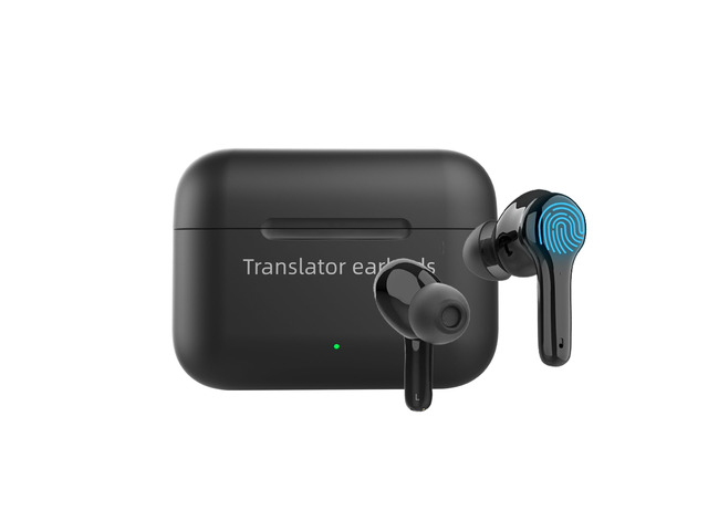 M6 Translator Earbuds Offline Two Way Language Translation Translator Device for Travel Business and Daily Use (with Offline Language Package)
