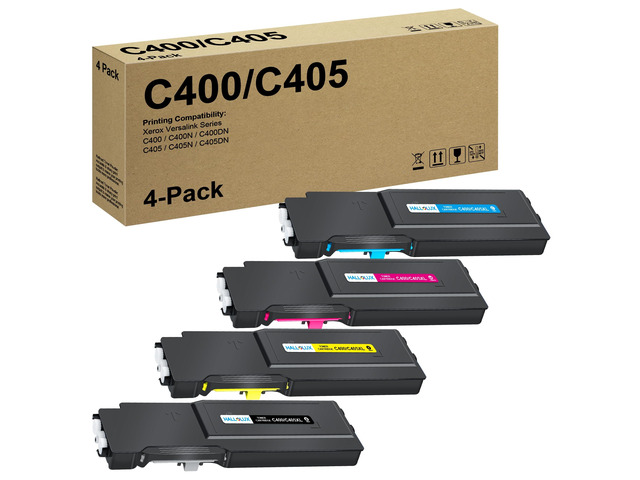 VersaLink C400 C405 Toner Bundle Cartridge Replacement 4 Pack for Xerox 106R03512 106R03513 106R03514 106R03515 for VersaLink C400N C400DN C405N...