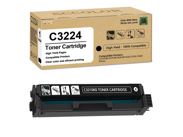 C3224 MC3224 Black Toner Cartridge Extra High Yield C3210K0 Toner CartridgeCompatible for Lexmark C3224 MC3224 MC3426 MC3326 C3326 C3426 Printer