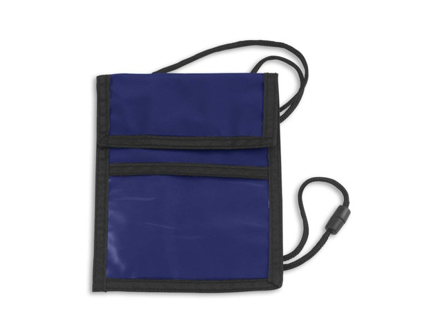 Event Badge Holder and Breakaway Lanyard Combo, Name Badge Holder with Pen Loops and Zipper Pocket, Name Tag Holder with Storage Pouches, Royal...