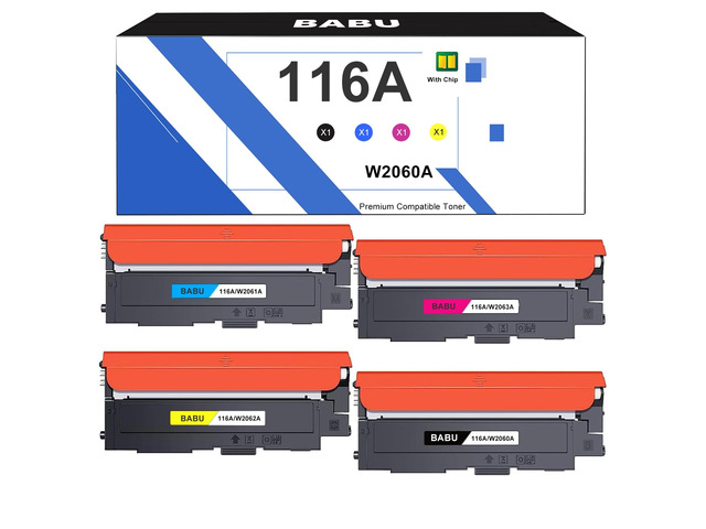 Compatible Toner Cartridge Replacement for HP 116A W2060A Set Work for HP Color Laser MFP 179fnw MFP 178nw 150a 150nw (Black Cyan Yellow Magenta,...