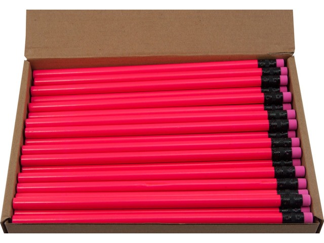Round Pencils (Full Size Round Pencil with #2 Lead Available in a Variety of Colors) (Tested Non Toxic) (Latex Free Eraser) (Bulk Box of 144)...