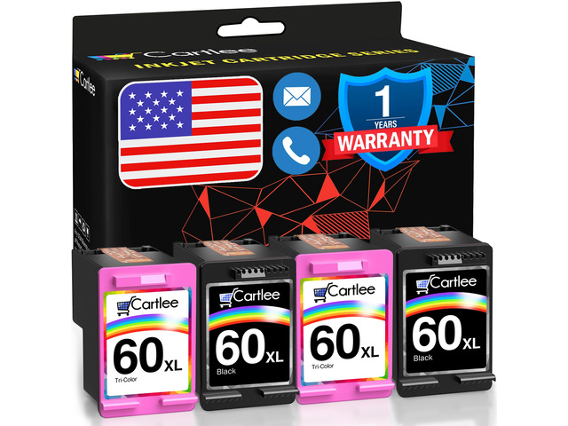 Remanufactured Ink Cartridge Replacement for HP 60XL 60 XL for Envy 100 110 120 Photosmart C4670 c4680 c4780 c4795 d110 Deskjet D2660 d2680 f2430...
