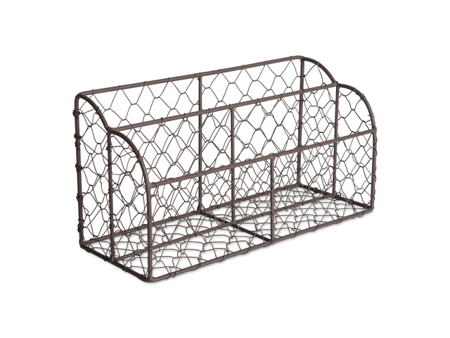 Farmhouse Office Collection, Metal Storage, Gray, Desktop Letter Holder