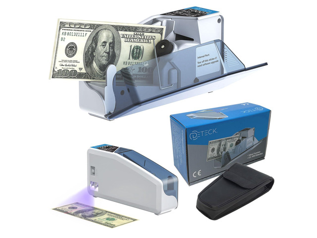 DT5S Portable Money Counter Machine with Counterfeit Detection UV/WM - Handy Currency Counting Quantity of Bills only, for Small Cash Counting Machine