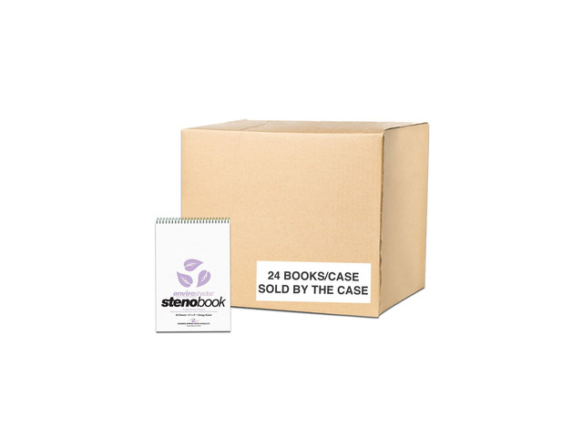 Enviroshades Colored Steno Books, 24 Pack of Memo Pads, Recycled Orchid Paper, 6' x 9', 80 Sheets, Gregg Ruled, Perforated, Wirebound, Heavy...