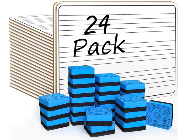 24 Pack Dry Erase Music Staff White Boards 9' X 12 Inch Lapboard Double Sided Musical Notes whiteboard for Kids Students, Musicians and Home...