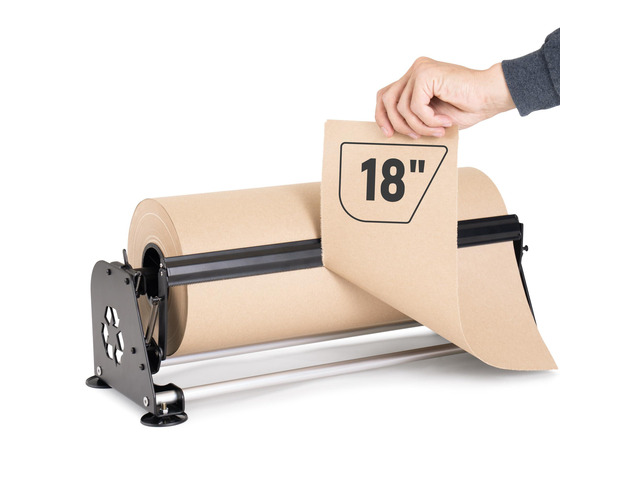 18' Paper Roll Dispenser with Cutter, Next Gen, Non-Slip Suction Feet Heavy-Duty Paper Roll Dispenser for Kraft, Freezer, Newsprint & Butcher...