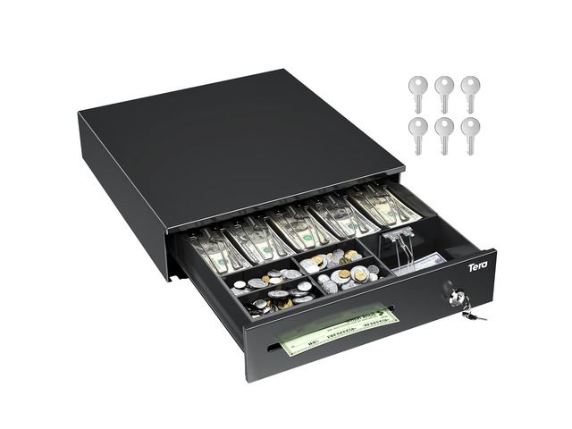 Cash Register Drawer 16 Inch: 6 Bill 4 Coin Media Slot for POS, 4042G