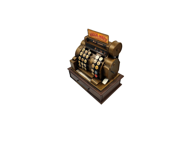 Vintage Cash Register Model Piggy Bank Money Bank Storage Box Retro Cash Register Model Jewelry Box Ring Trinket Case Cabinet Figurine Cafe Bar...
