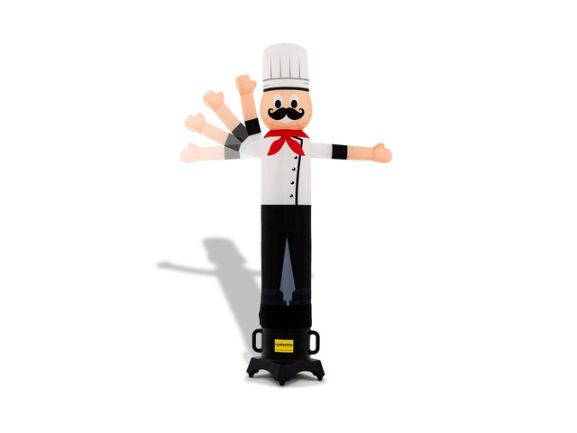 Air Wavers Inflatable Tube Man Set - 6ft Chef Air Waver with Air Dancer Blower - Inflatable Advertising Tube Guy with Flapping Waving Arm -...