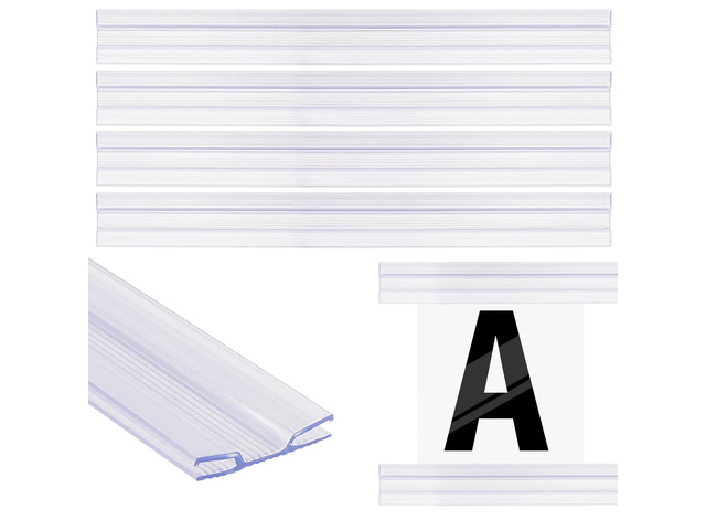 15 Pcs Letter Tracks for Plastic Sign, 40 Inch Clear Plastic Marquee Letter Board Path with Adhesive Backing, Sign Tracks with Changeable Letters,...
