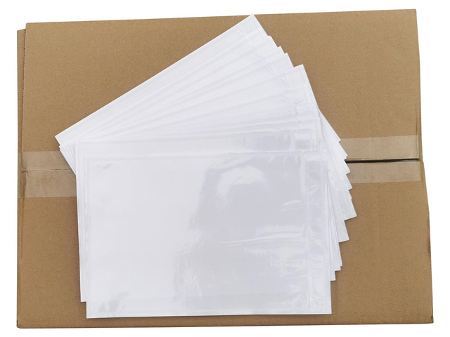 1000 PCS 6'x 9' Clear Self-Adhesive Packing List Envelopes Plastic Shipping/Mailing Pouch Enclosed Bags for Packing Slips Invoice Label